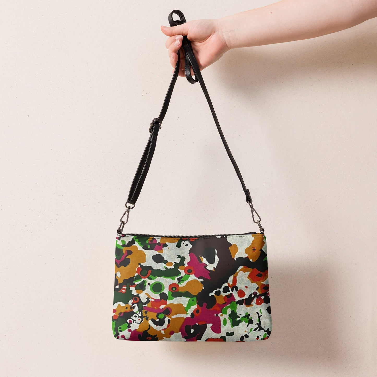 Multicolour Paint Ankara Crossbody Bag