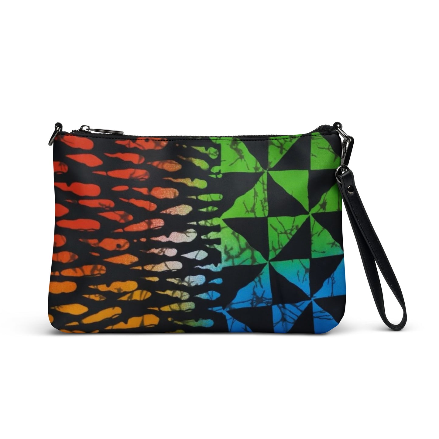 Multicolour Shapes Adire Ankara Crossbody Bag