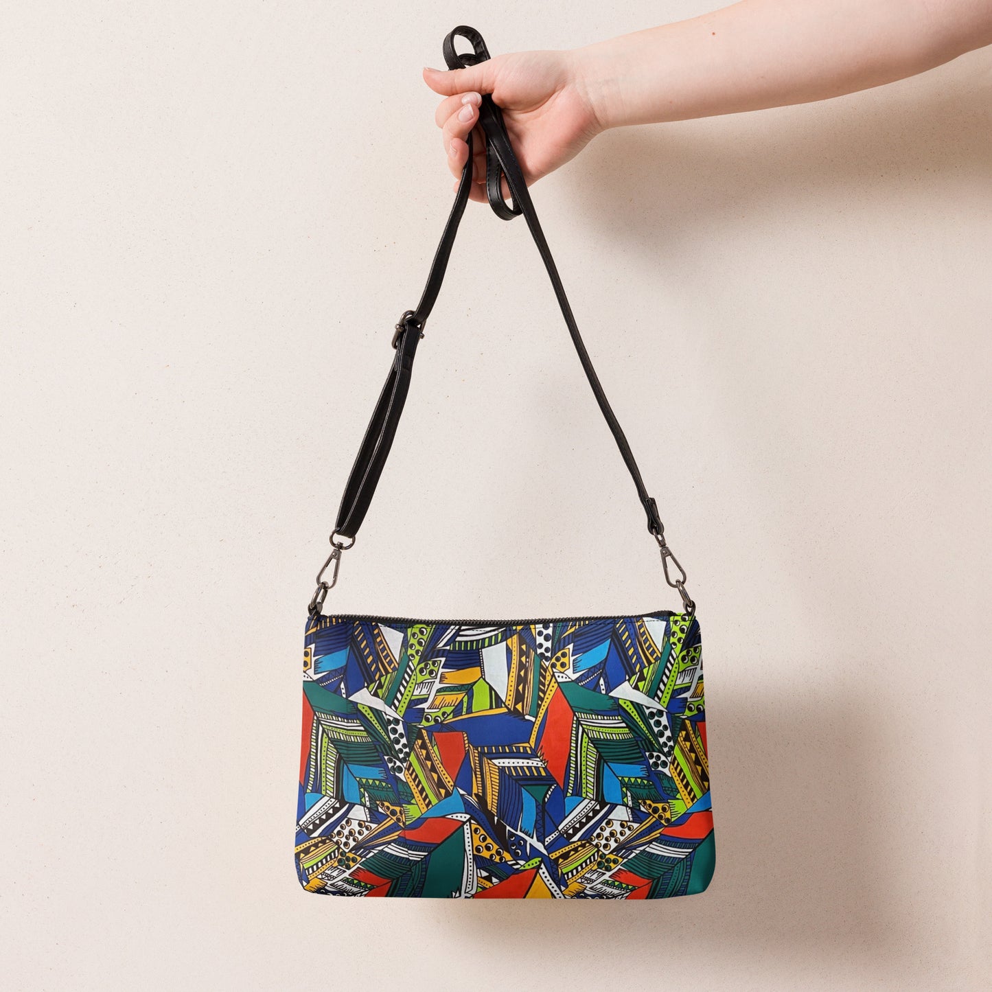 Multicolour Shapes Ankara Crossbody Bag