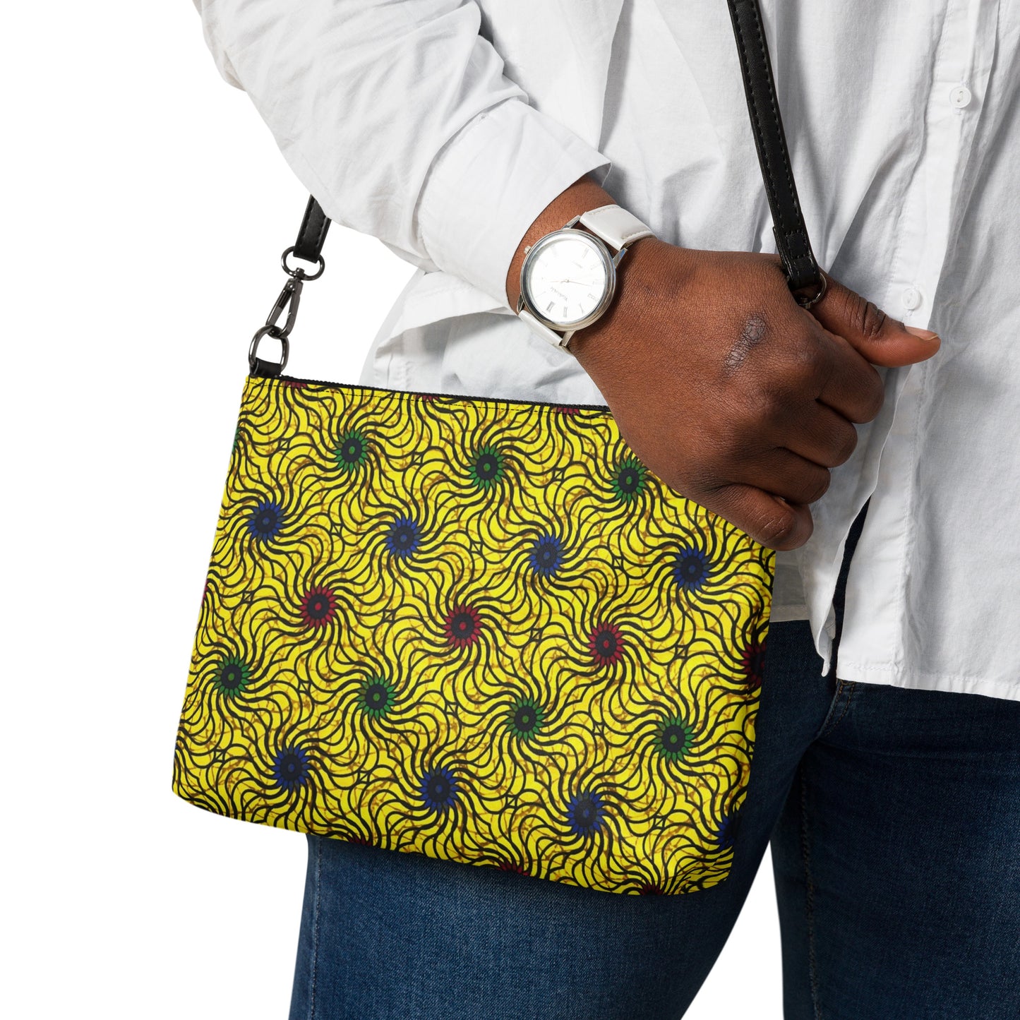 Multicolour Yellow Ankara Crossbody Bag