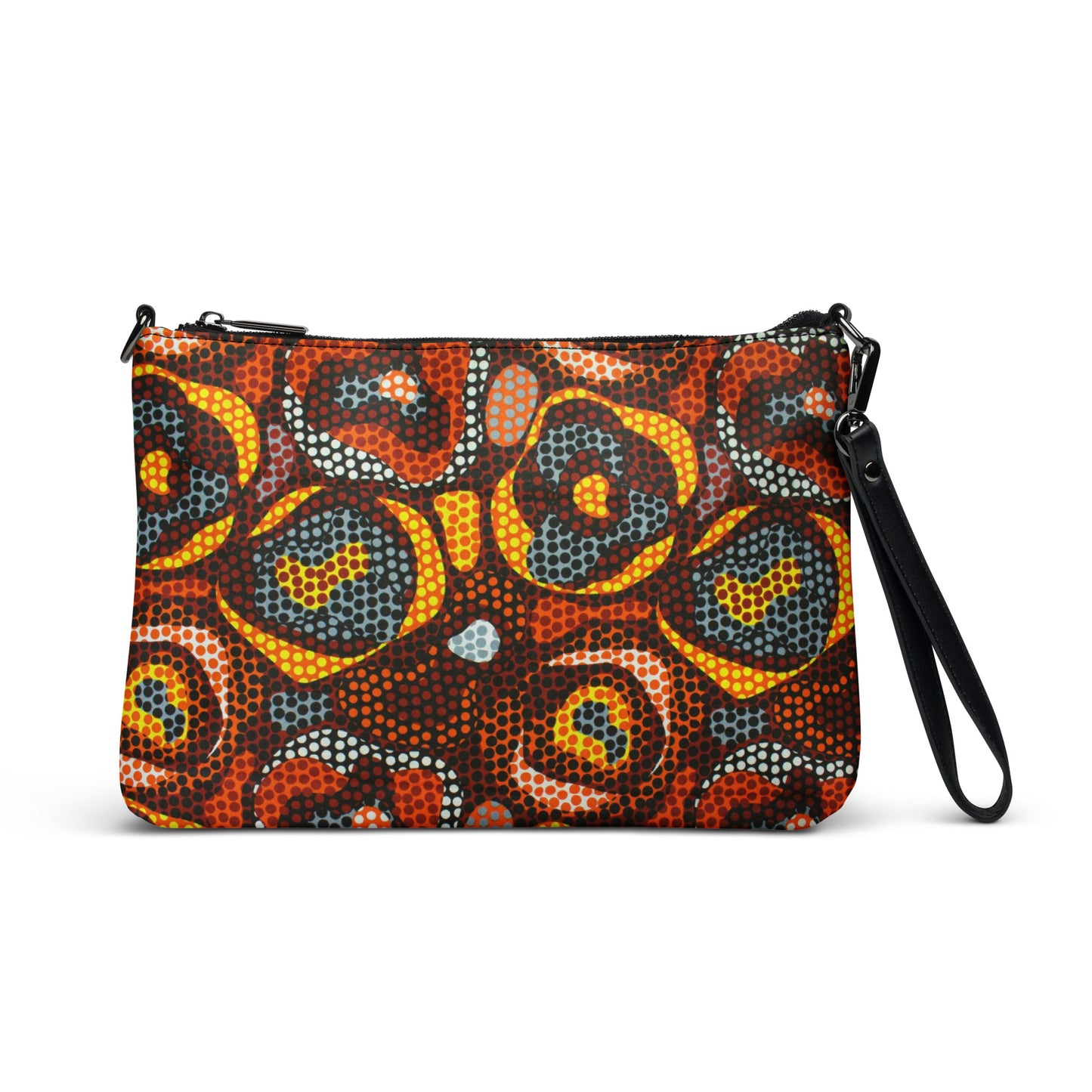 Multicoloured Orange Abstract Ankara Crossbody Bag