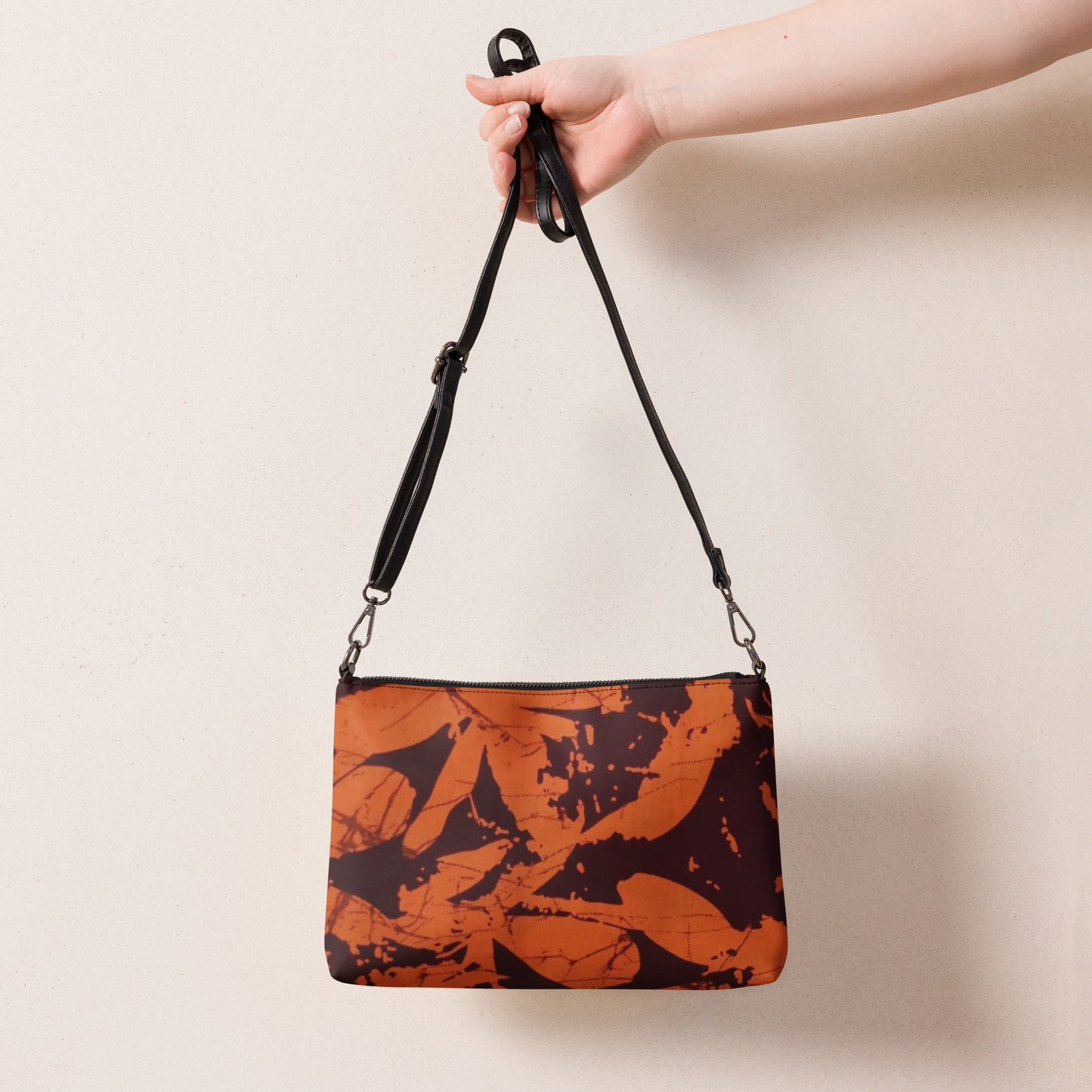 Orange Adire Crossbody Bag