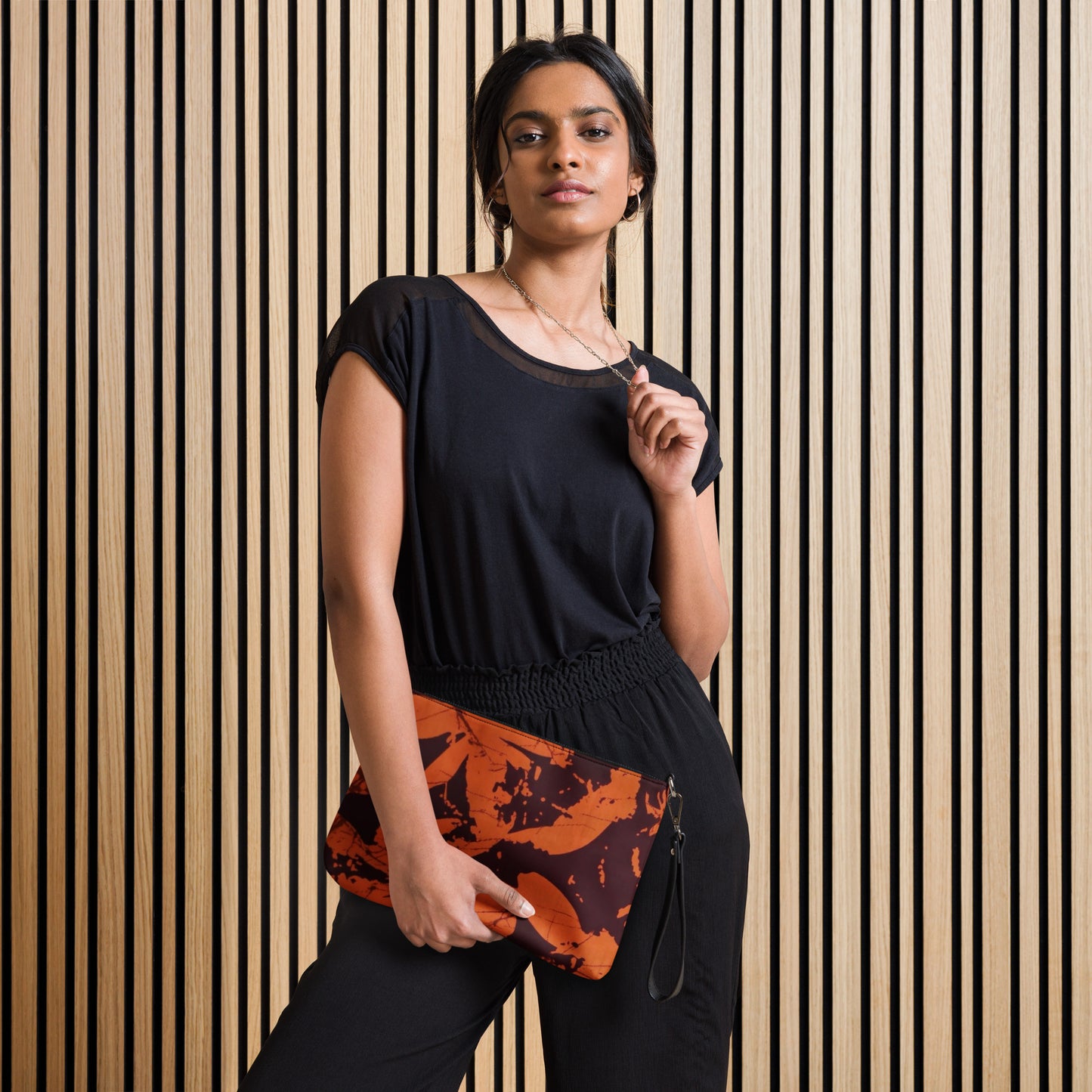 Orange Adire Crossbody Bag