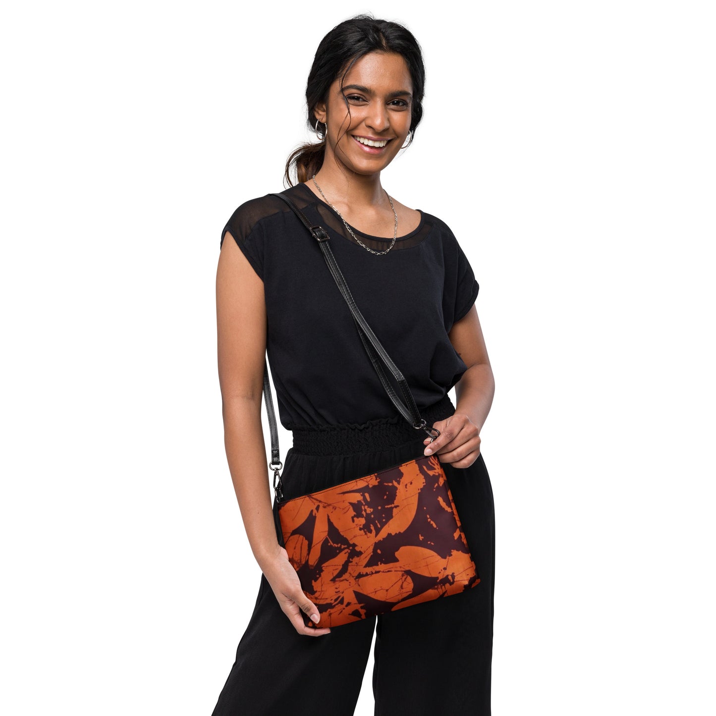 Orange Adire Crossbody Bag