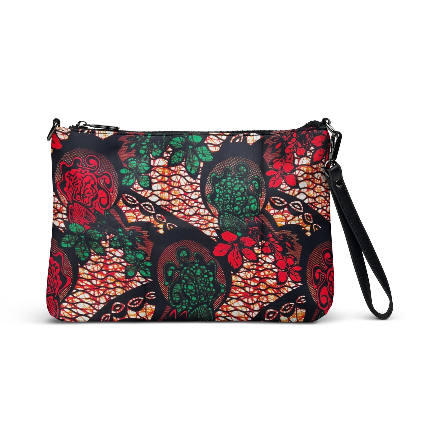 Orange Green Brown Ankara Crossbody Bag