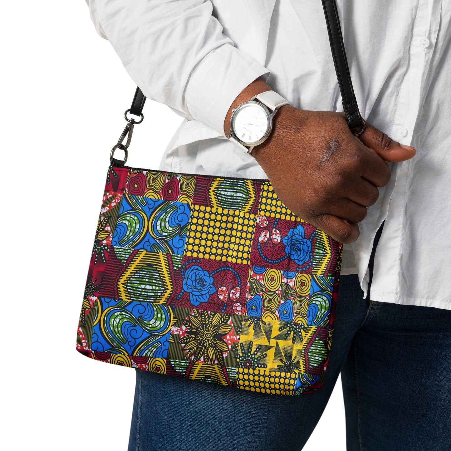 Patchwork Ankara Crossbody Bag