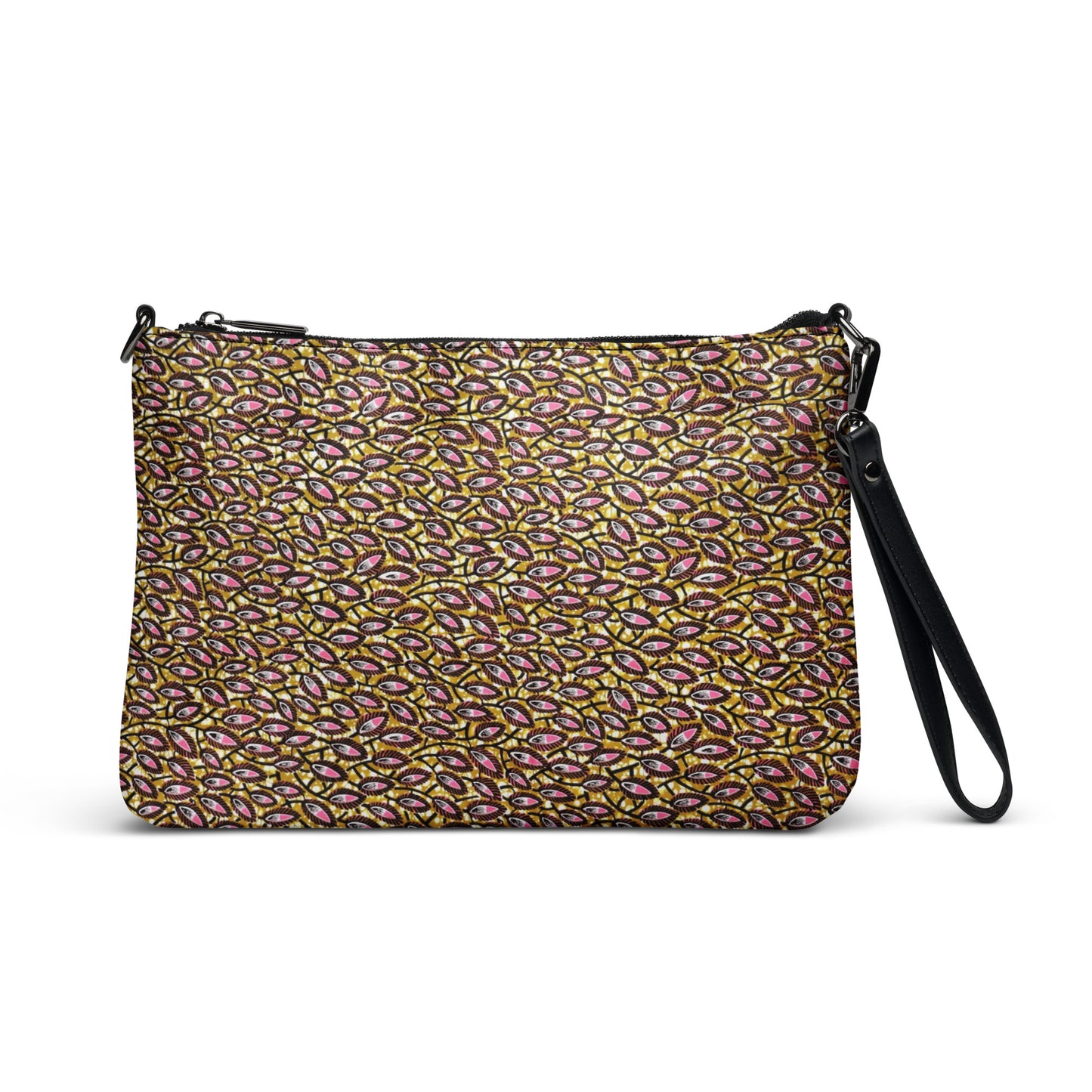 Pink Brown Ankara Crossbody Bag