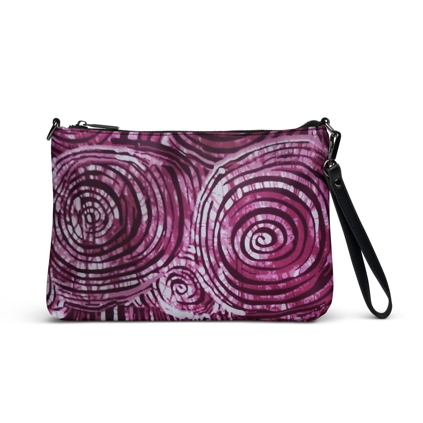 Pink Swirls Adire Crossbody Bag