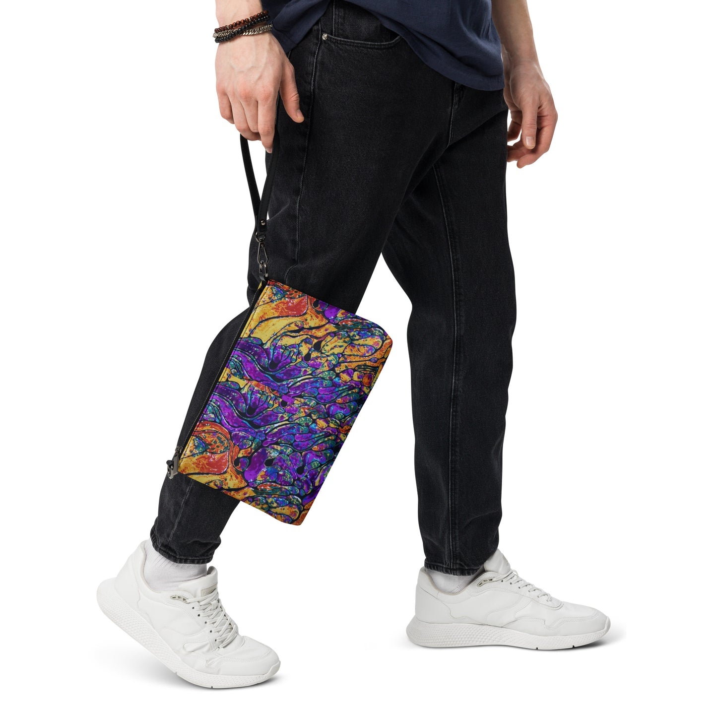 Purple Abstract Ankara Crossbody Bag