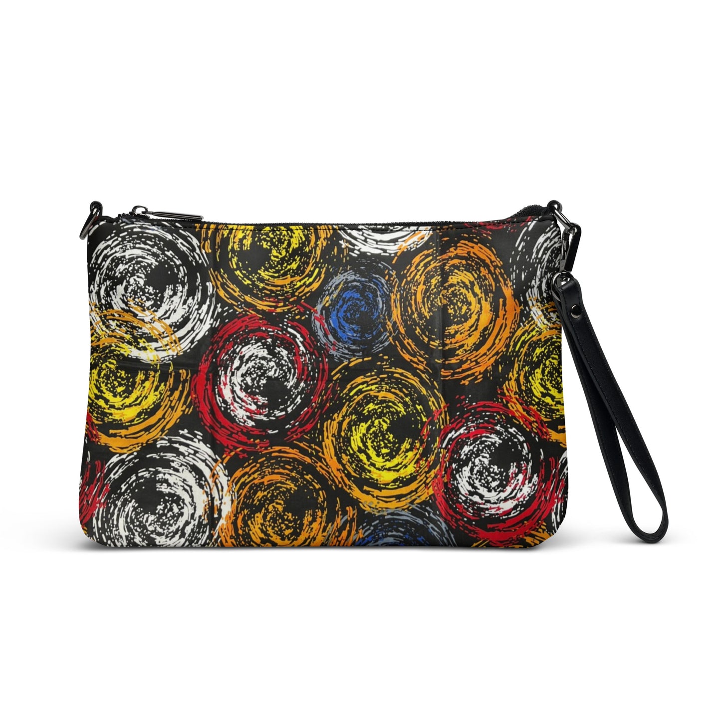 Vibrant Colourful Swirls Ankara Crossbody Bag