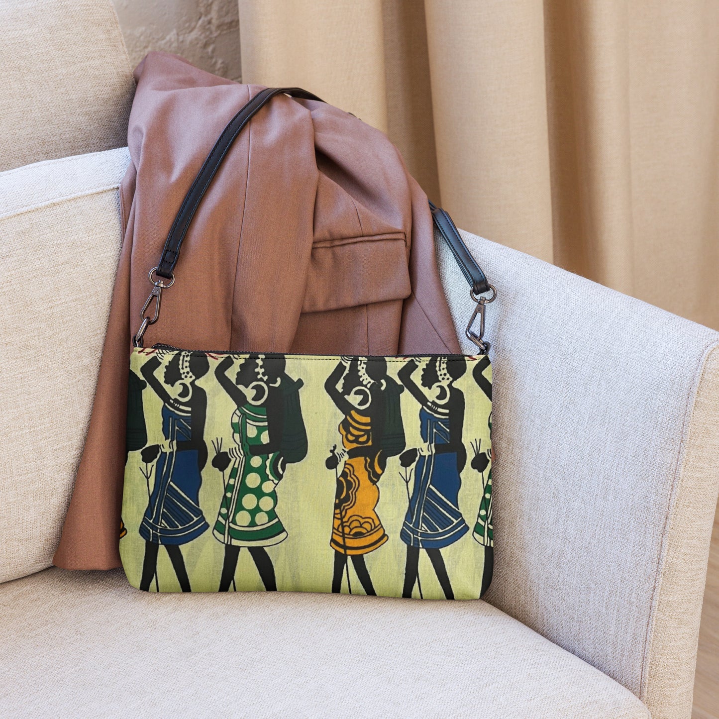 Women Art Ankara Crossbody Bag