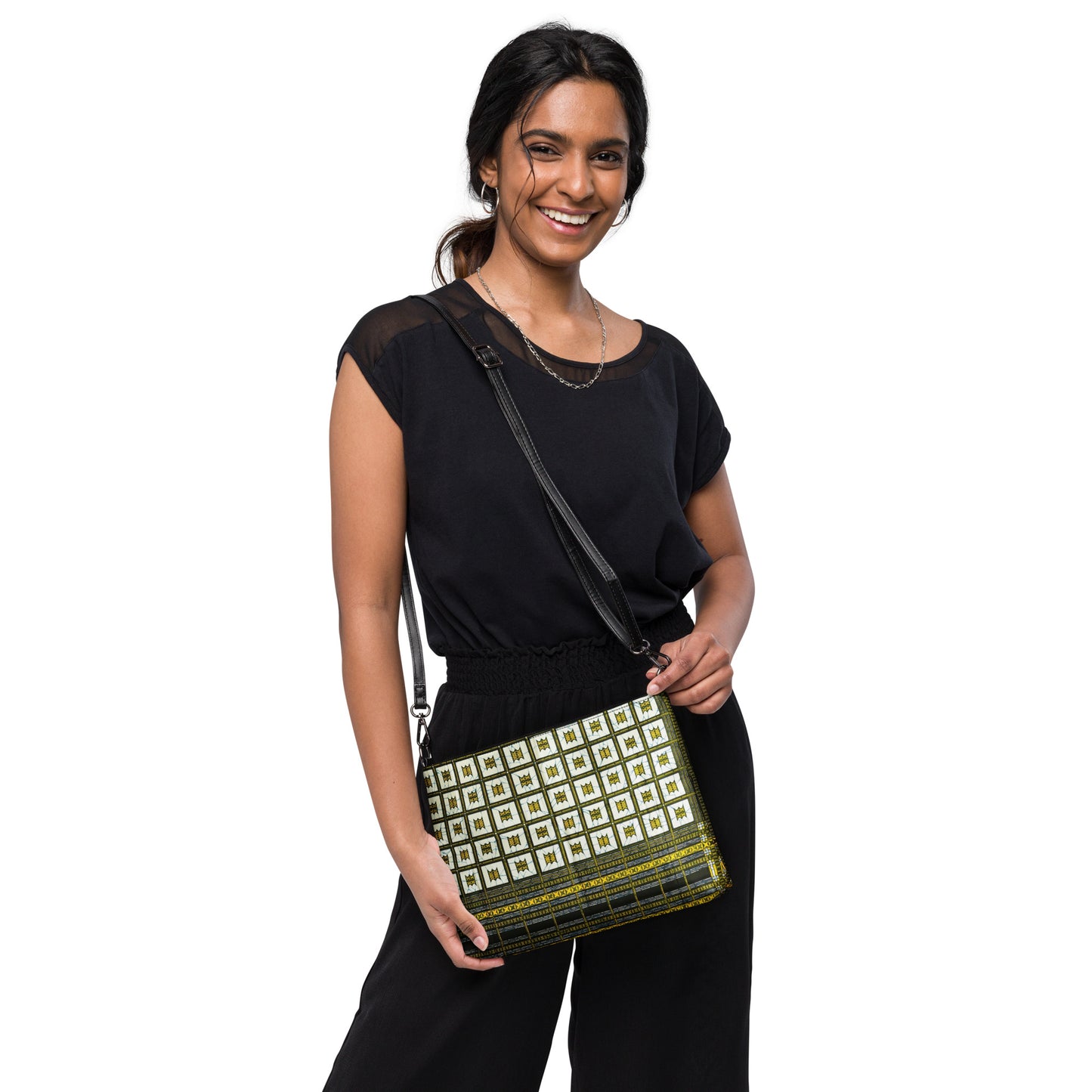 Yellow Ethnic Ankara Crossbody Bag