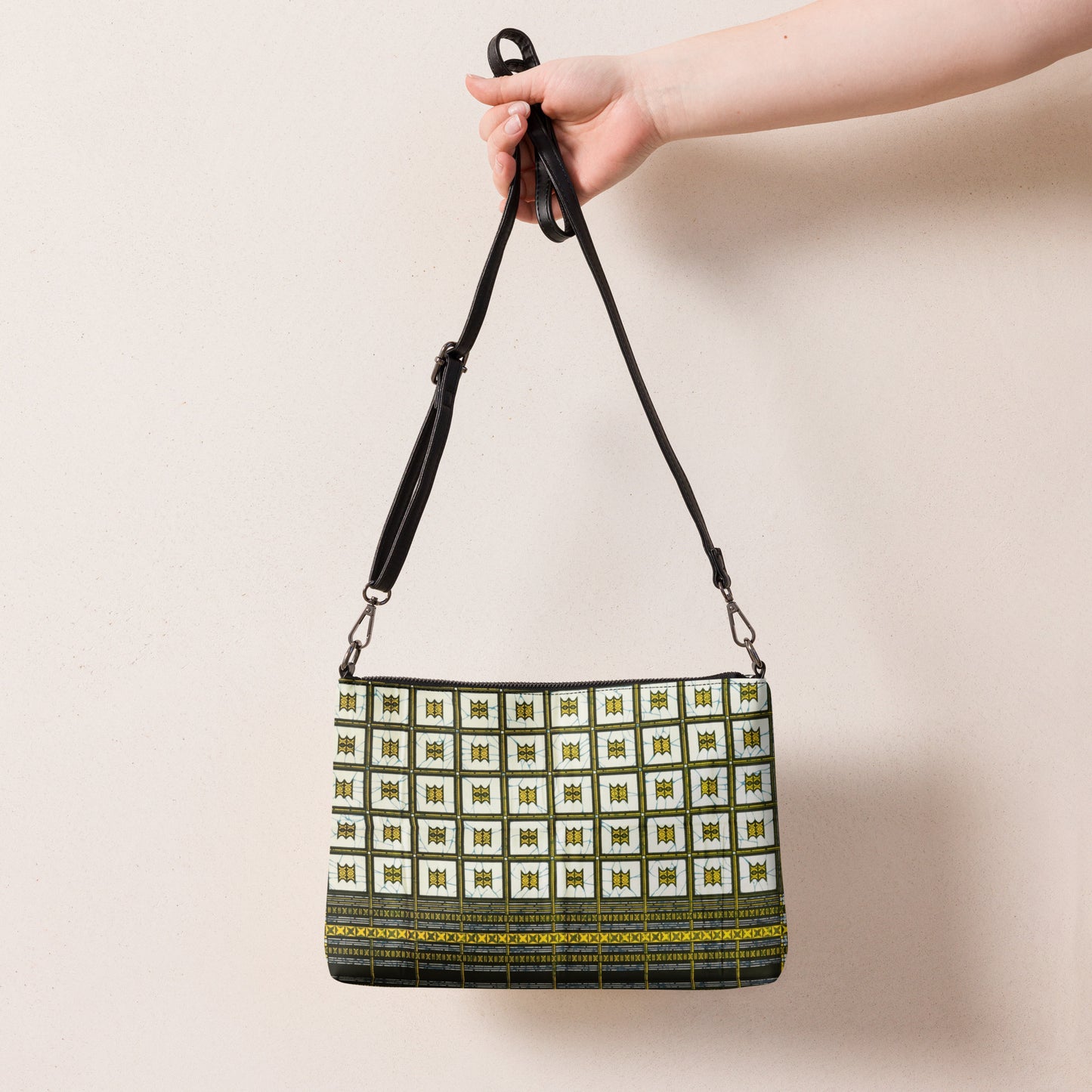 Yellow Ethnic Ankara Crossbody Bag