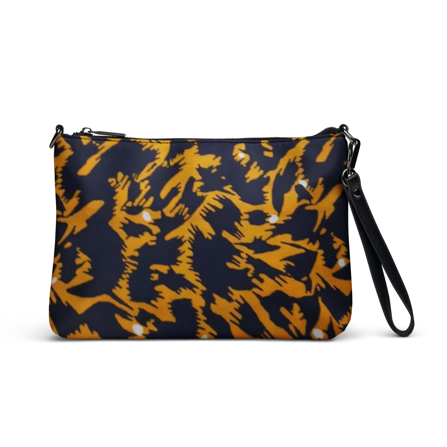 Yellow Leopard Ankara Crossbody Bag