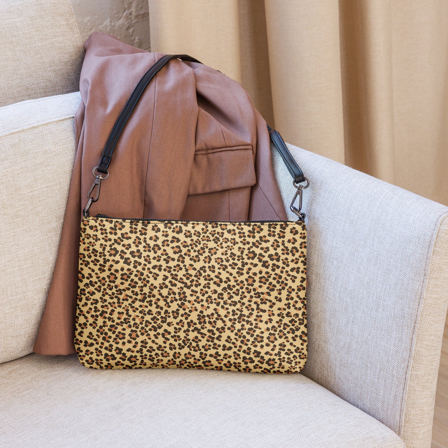 Brown Leopard Crossbody Bag