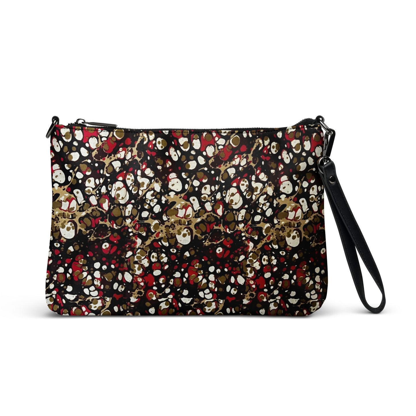 Red Abstract Adire Crossbody Bag