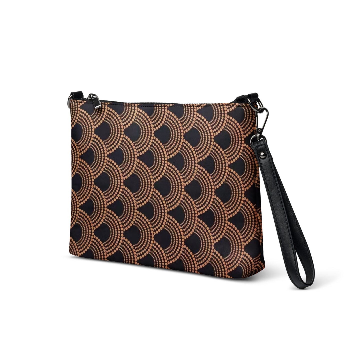 Brown Abstract Ankara Crossbody Bag