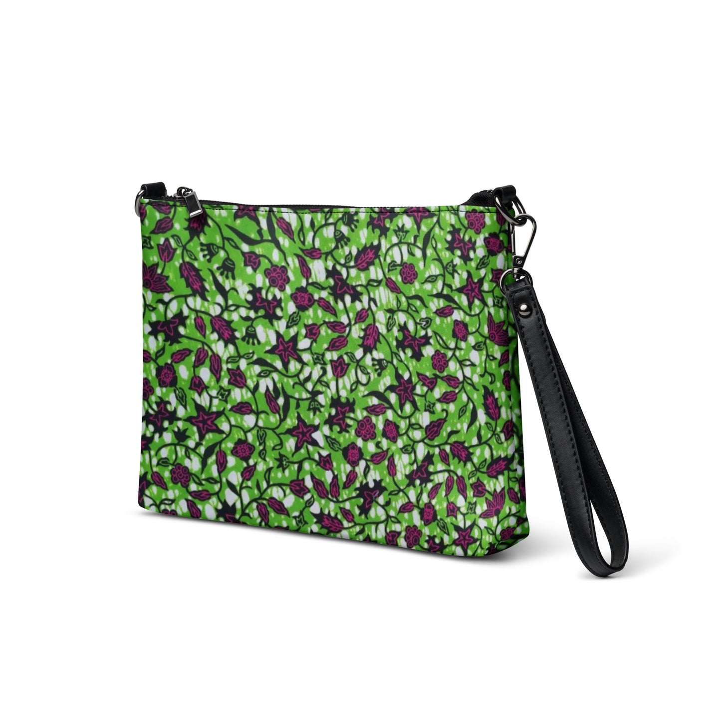 Green Burgundy Ankara Crossbody Bag