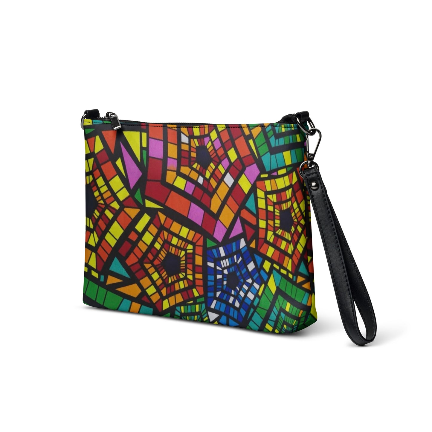 Multicolour Pentagon Ankara Crossbody Bag