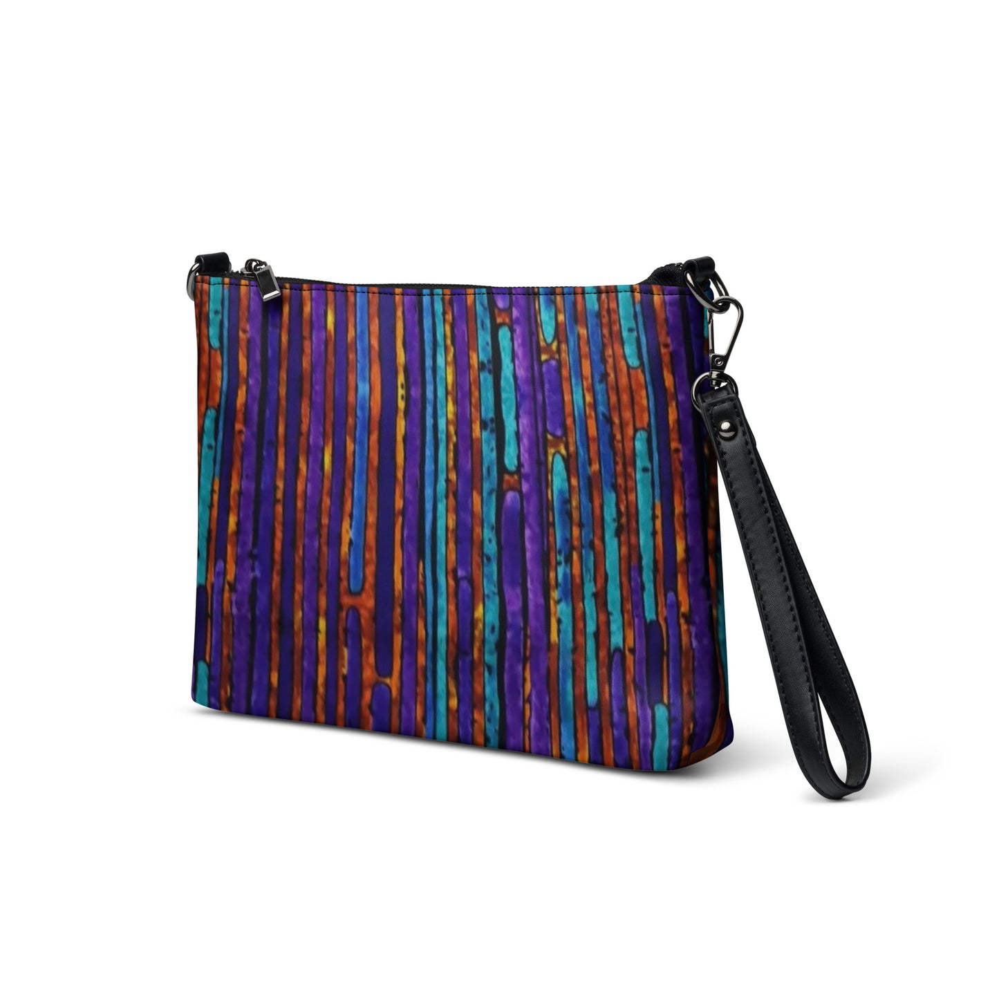 Purple Blue Orange Ankara Crossbody Bag