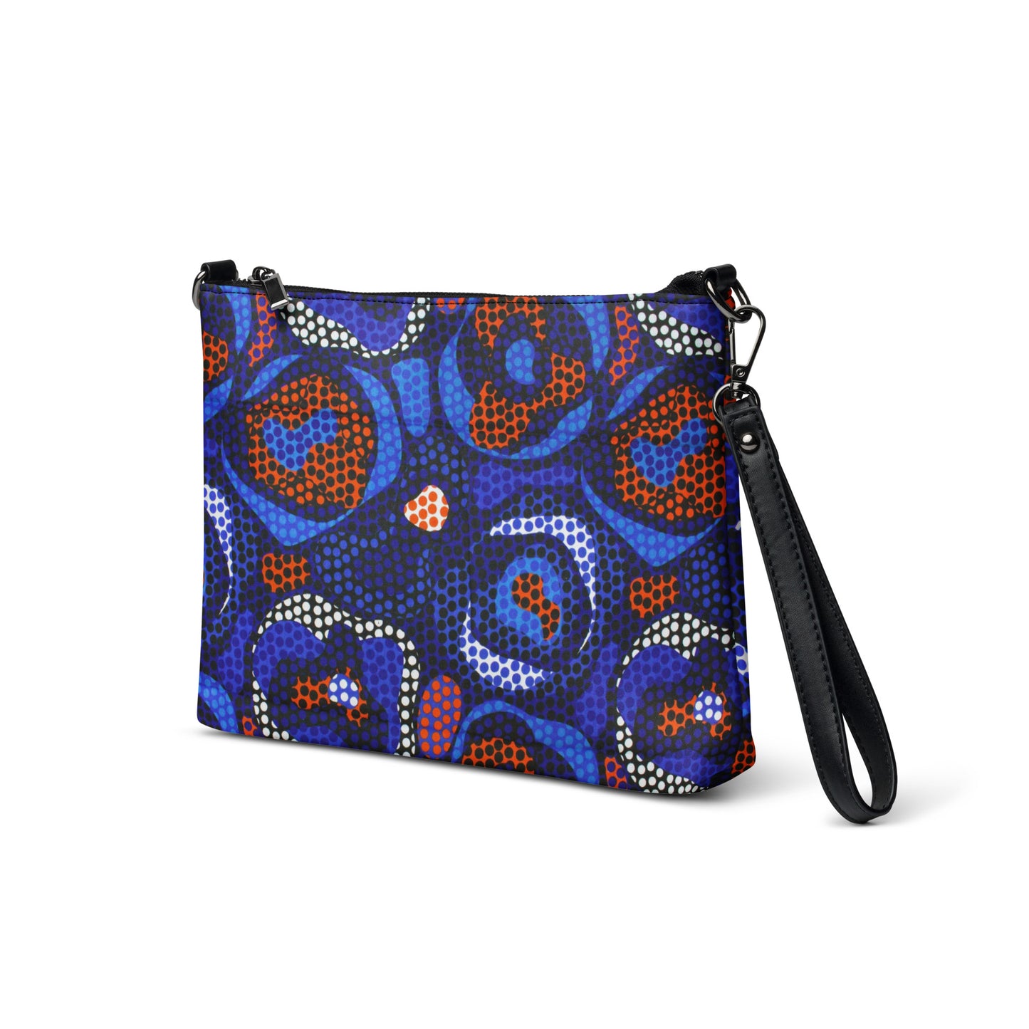 Blue & Orange Abstract Ankara Crossbody Bag