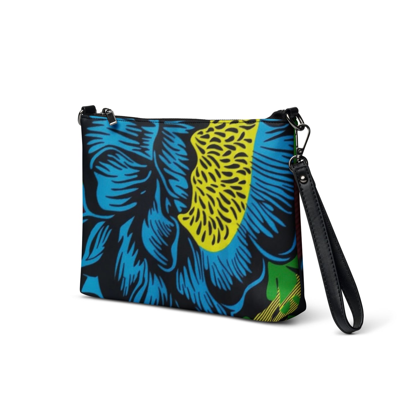 Bright Floral Ankara Crossbody Bag