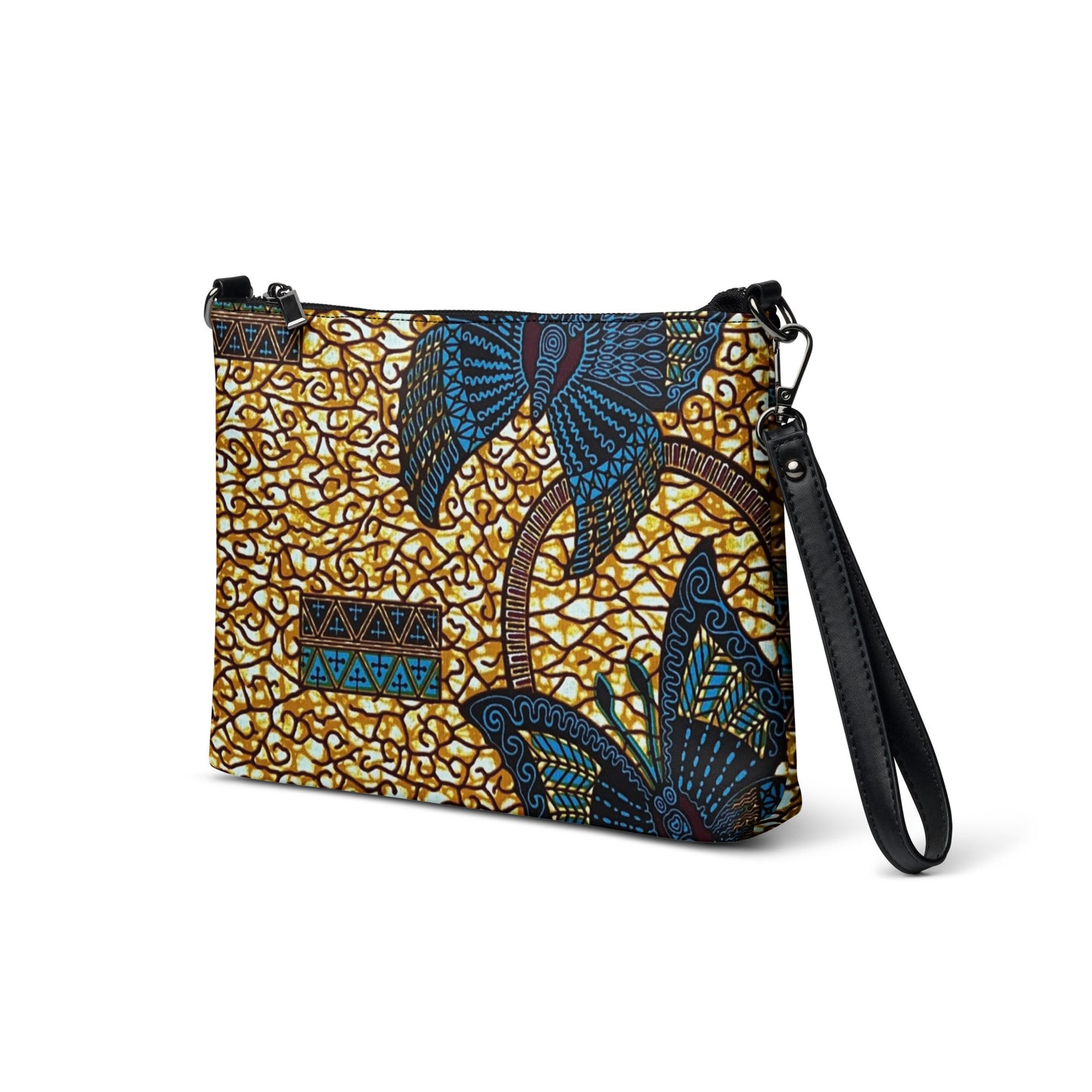 Butterfly Brown Ankara Crossbody Bag