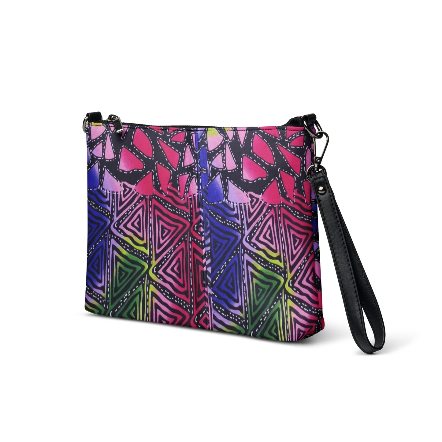 Colourful Shapes Ankara Crossbody Bag