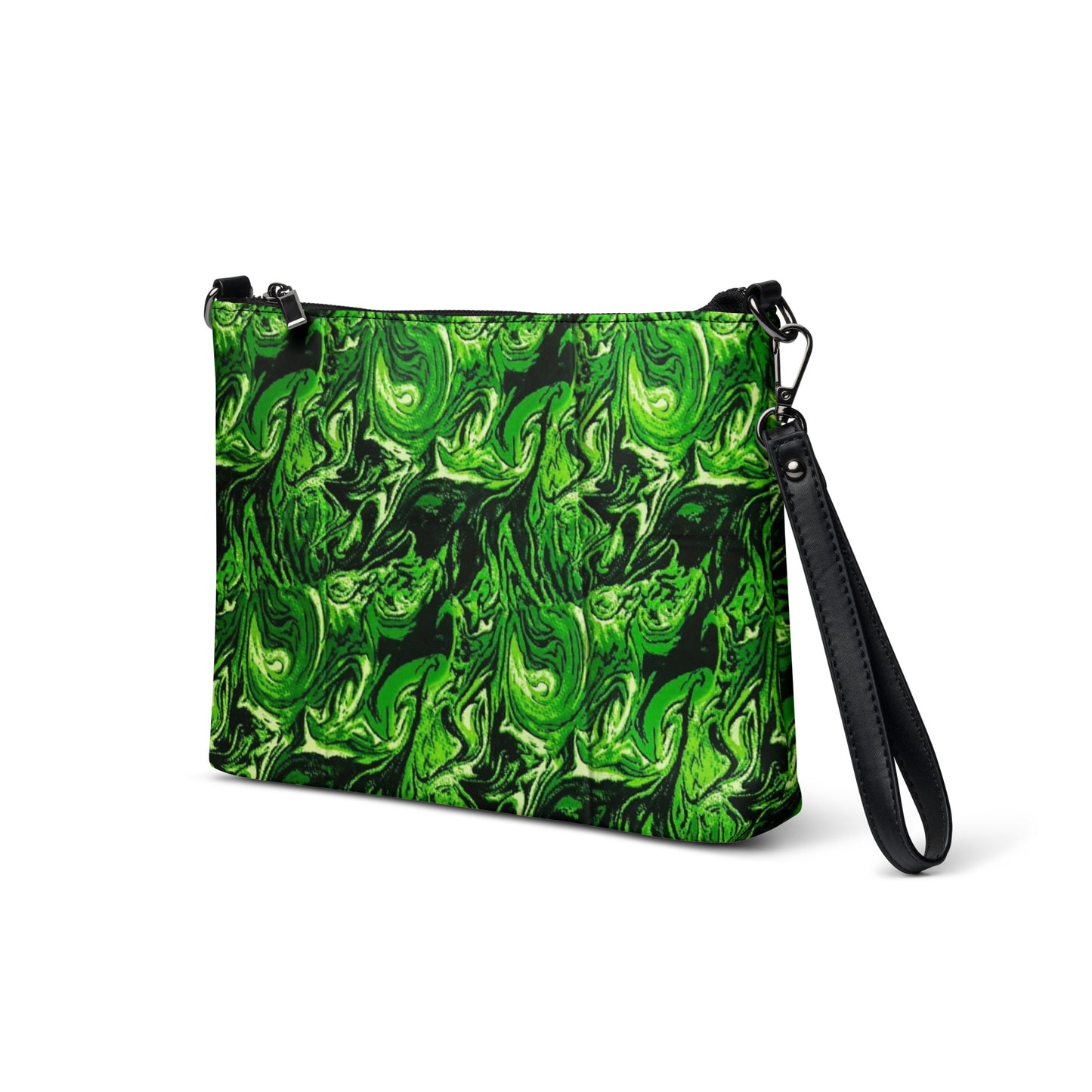 Green Abstract Ankara Crossbody Bag