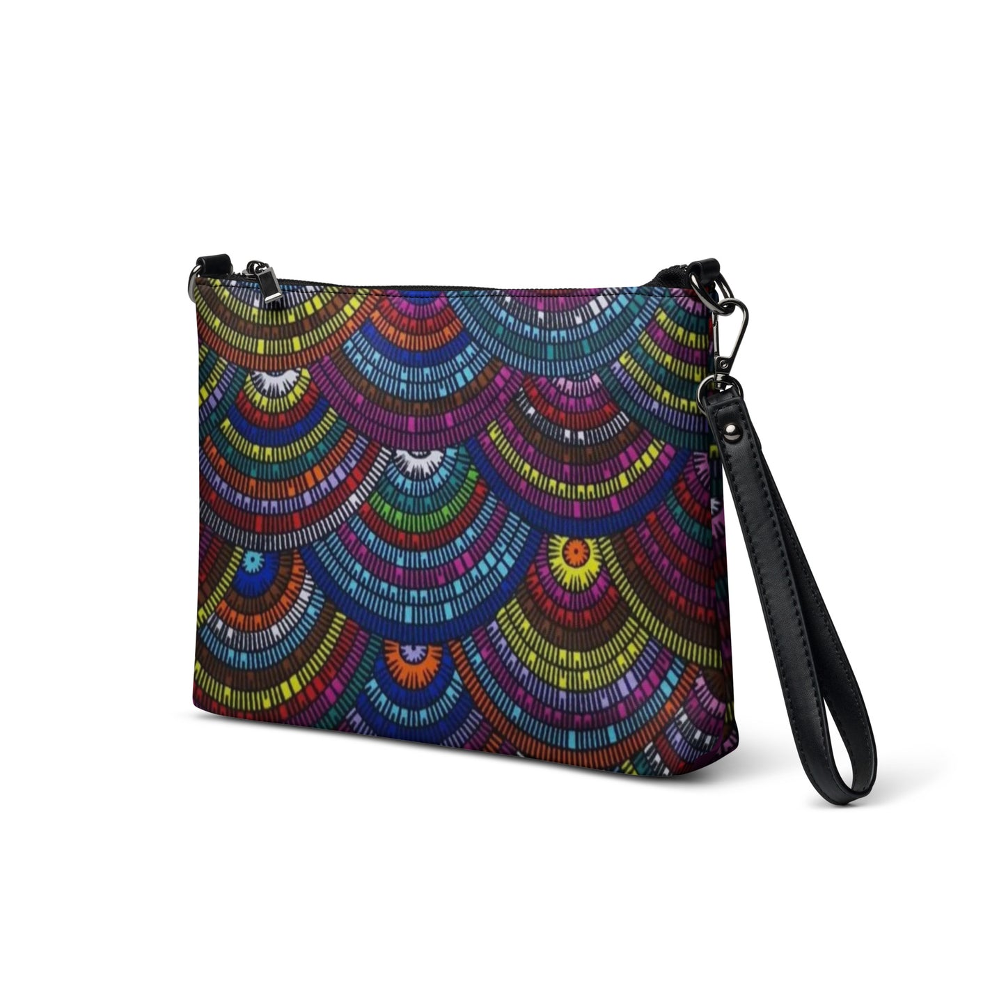 Multicolour Half Circle Ankara Crossbody Bag