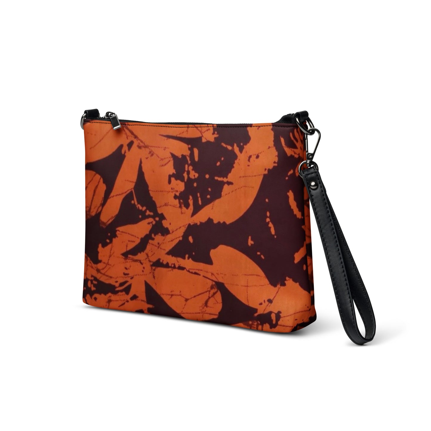 Orange Adire Crossbody Bag