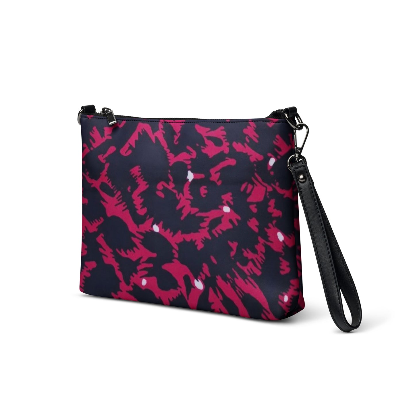 Pink Leopard Ankara Crossbody Bag