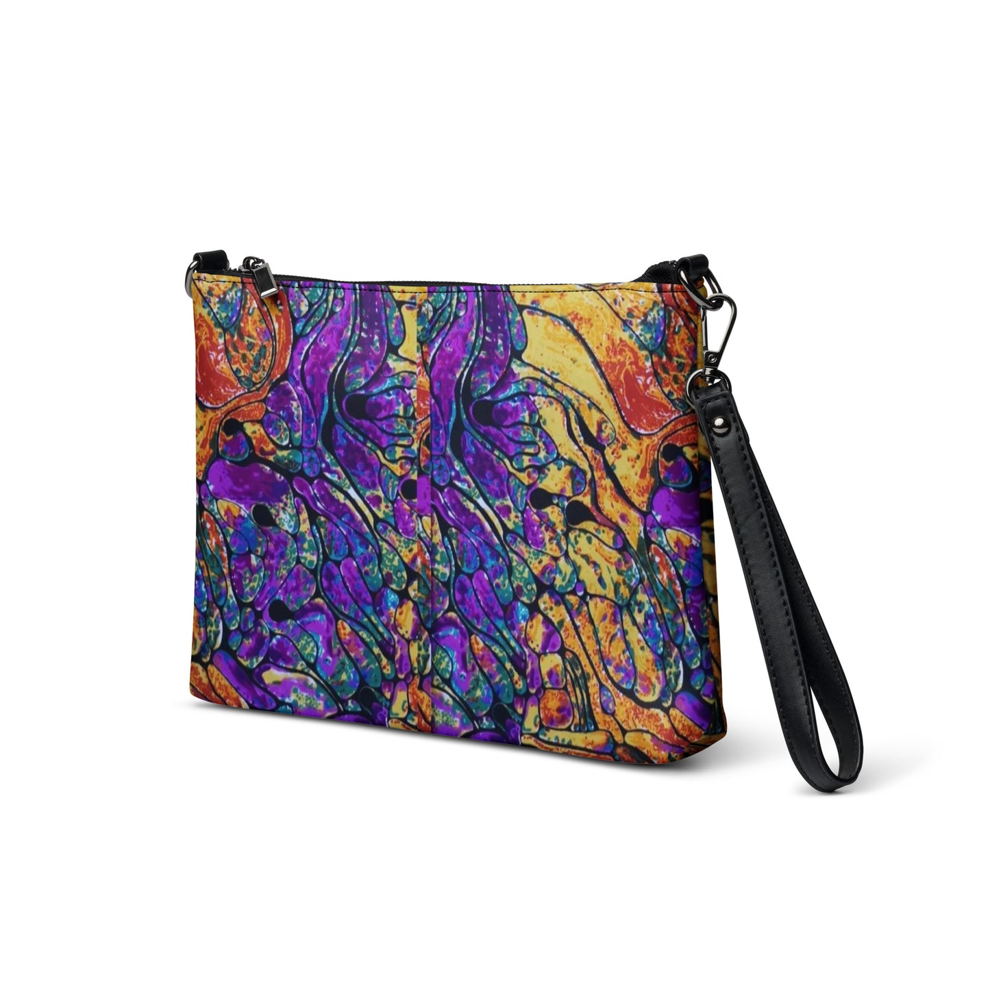 Purple Abstract Ankara Crossbody Bag