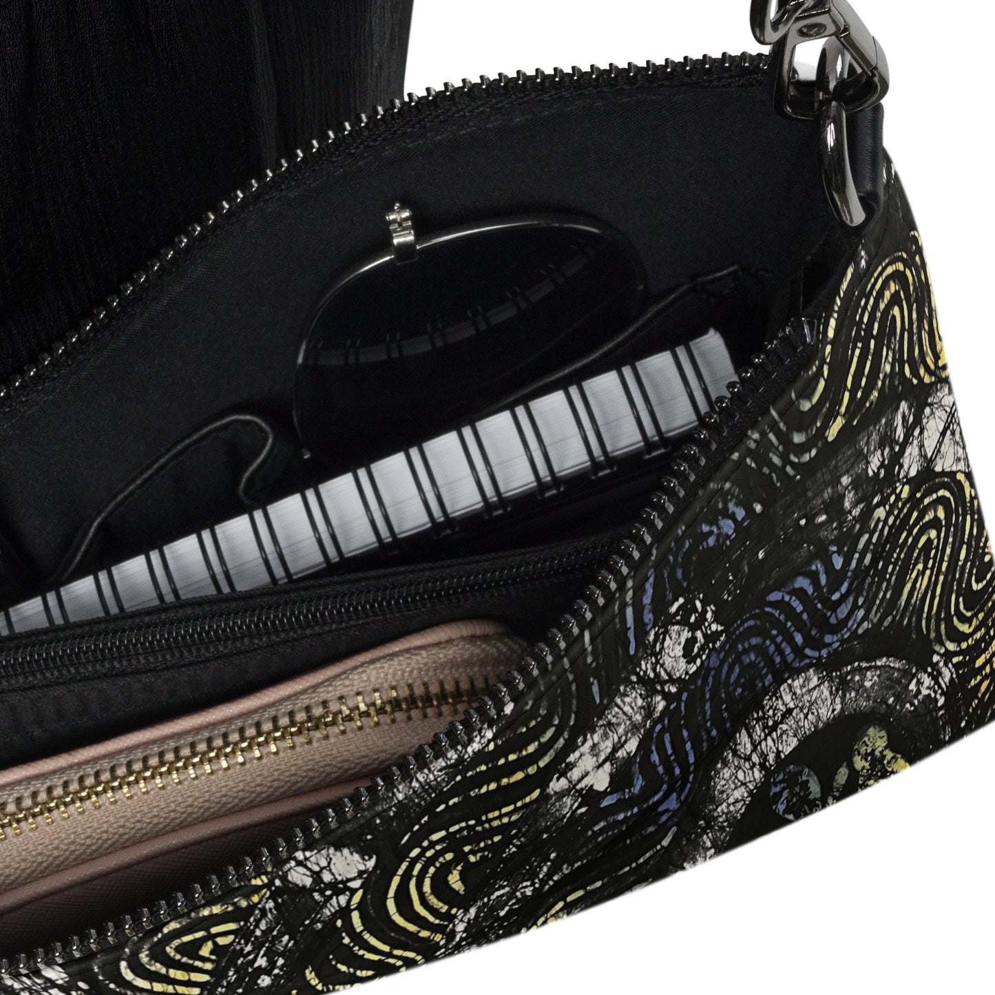 Circles And Swirls Indigo Adire Crossbody Bag