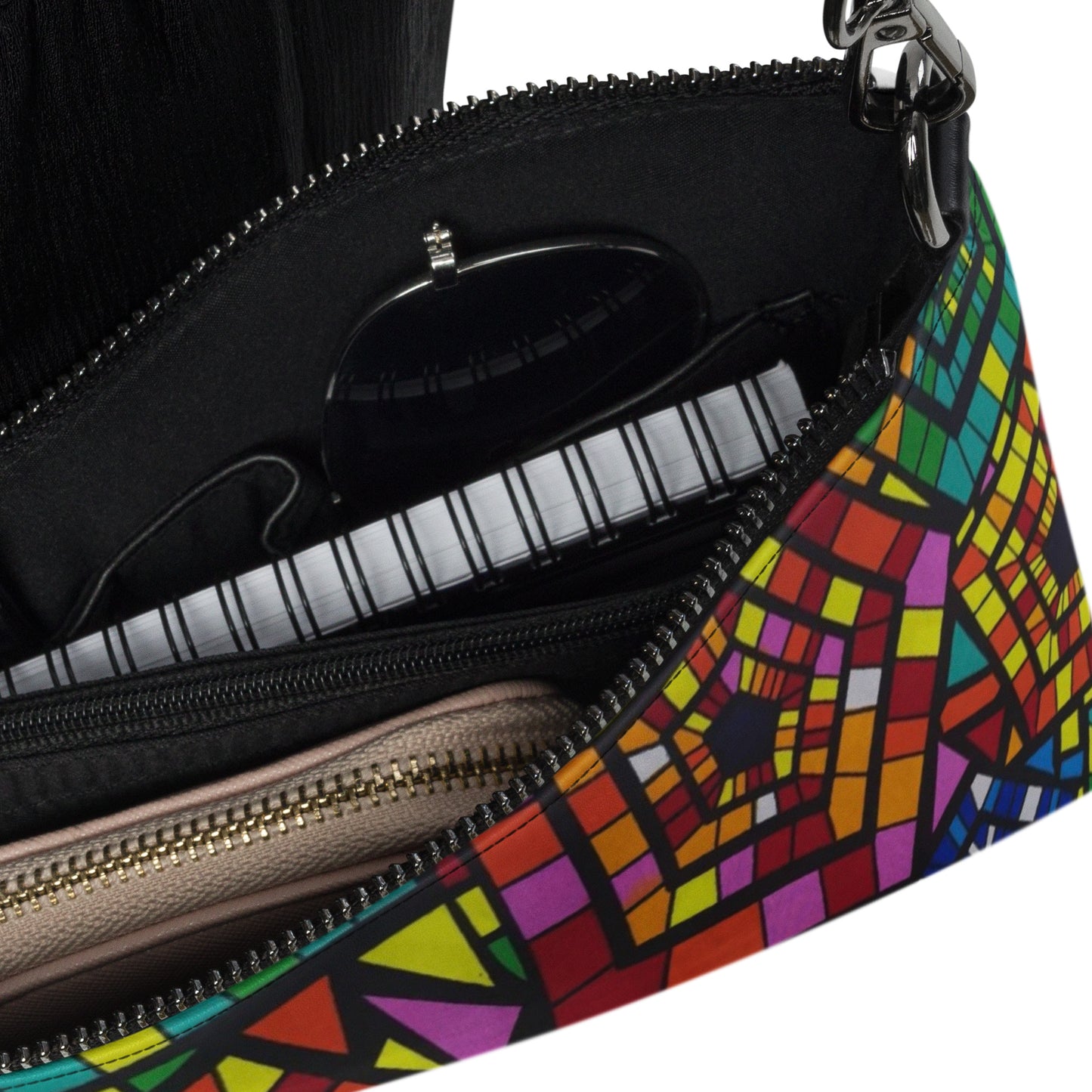 Multicolour Pentagon Ankara Crossbody Bag