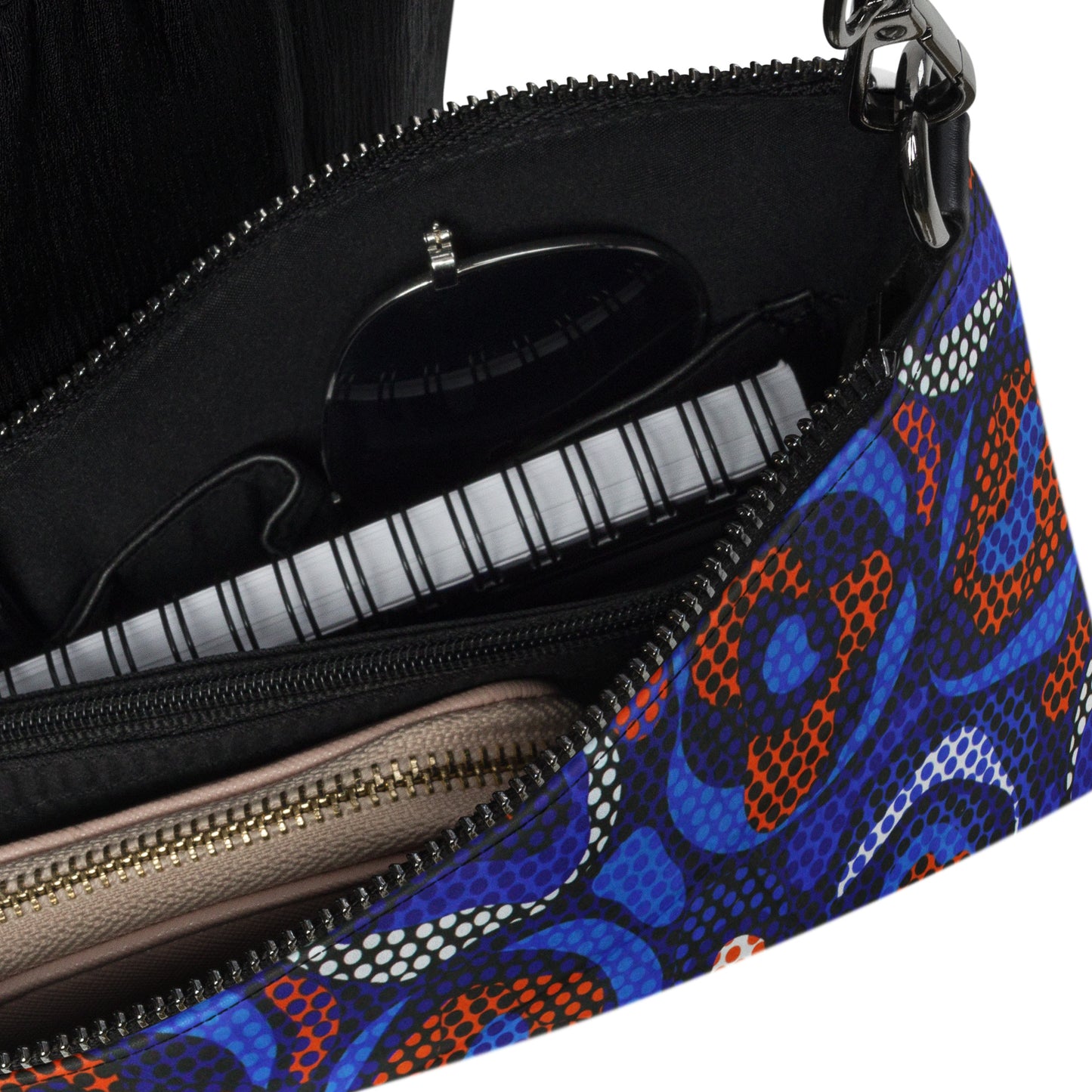 Blue & Orange Abstract Ankara Crossbody Bag