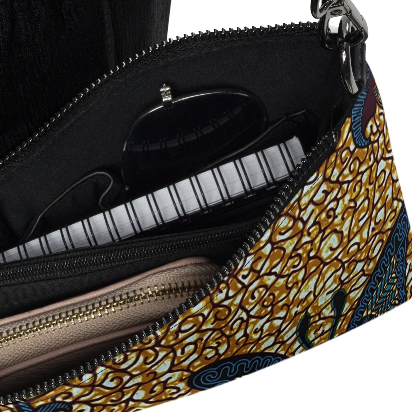 Butterfly Brown Ankara Crossbody Bag