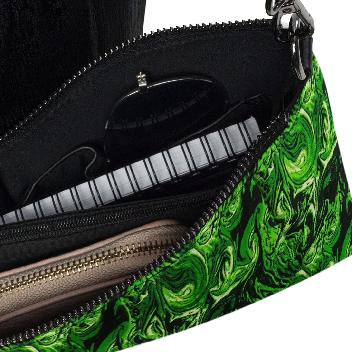 Green Abstract Ankara Crossbody Bag