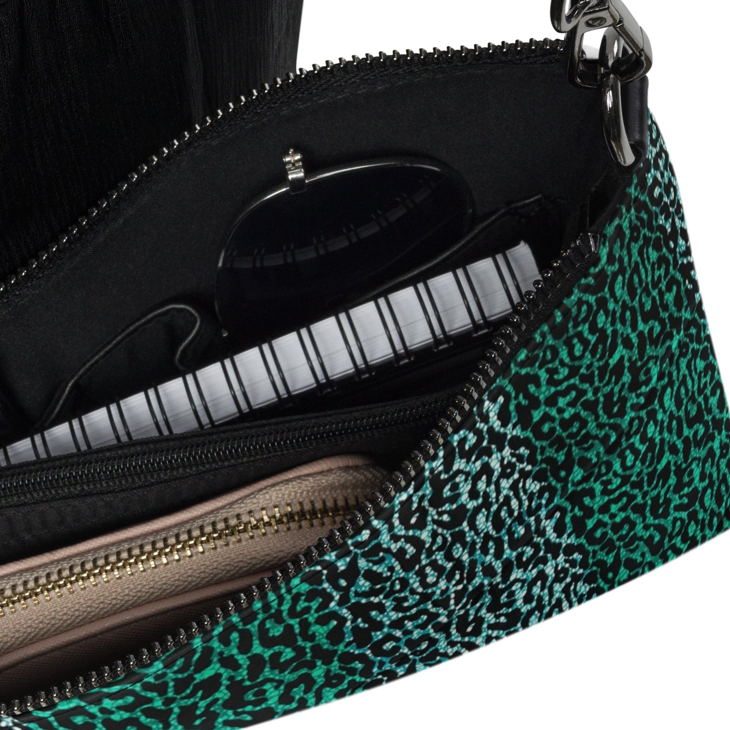 Green Leopard Ankara Crossbody Bag