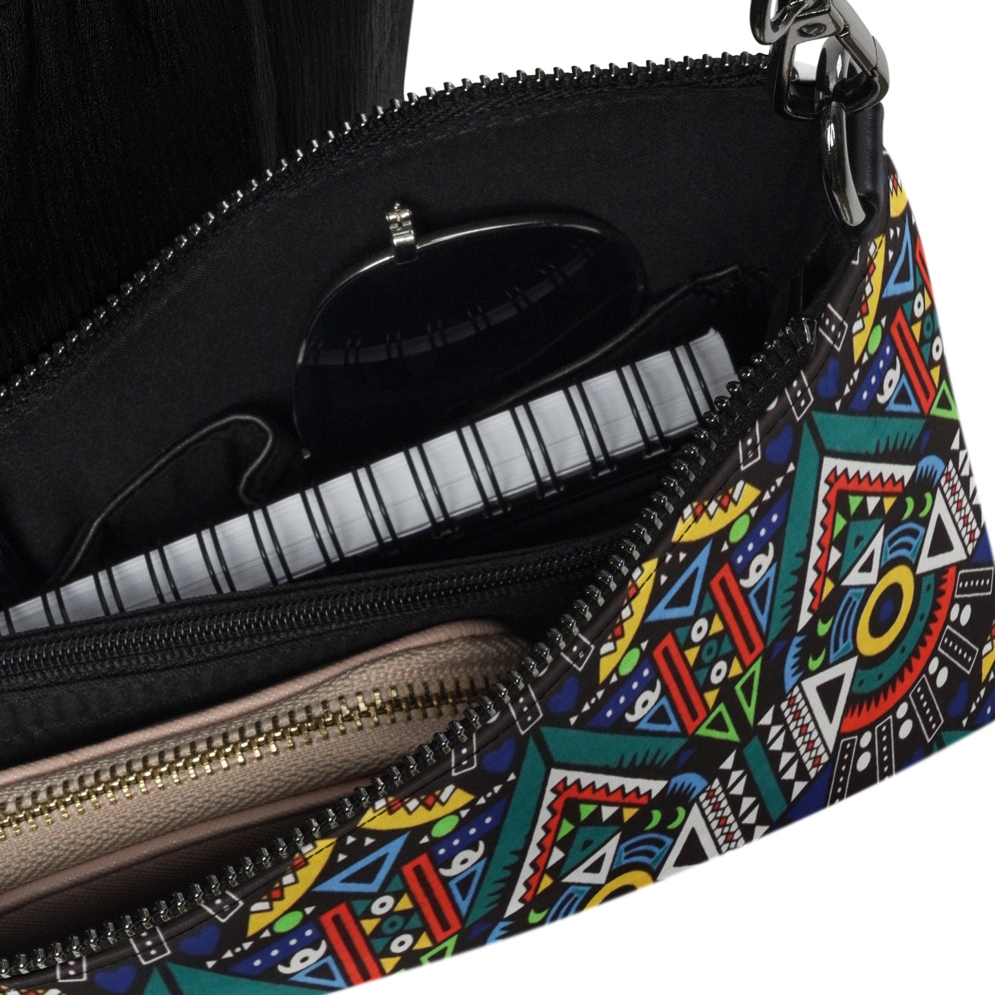 Multicolour Bogolan Ankara Crossbody Bag