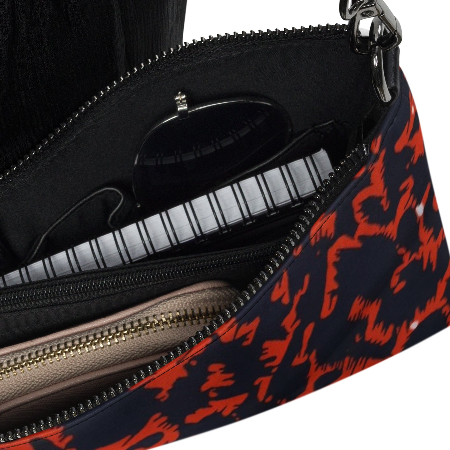 Orange Leopard Ankara Crossbody Bag