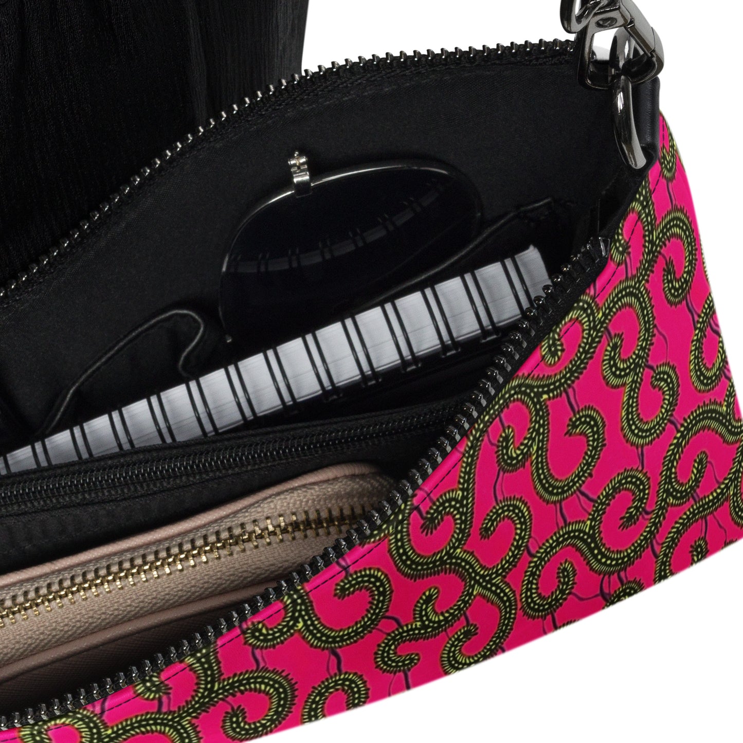 Pink Ankara Crossbody Bag