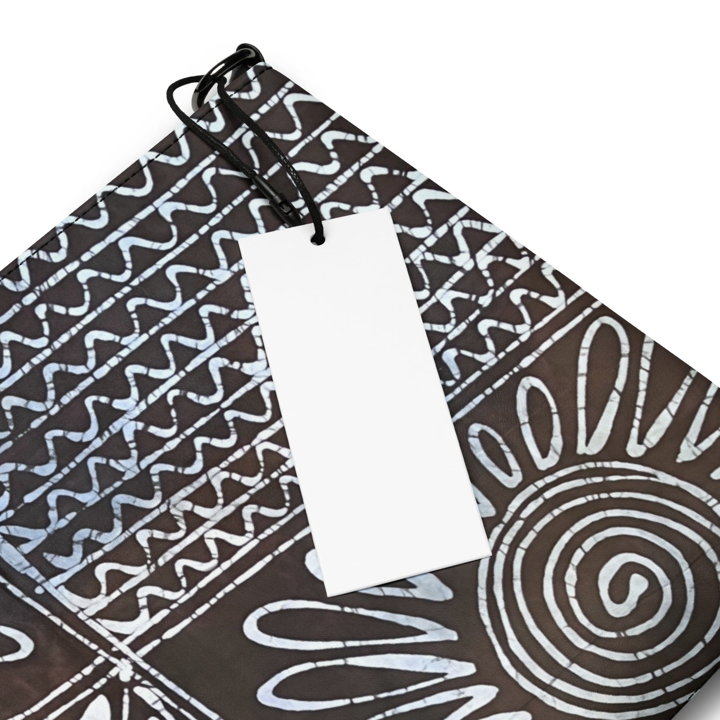 Abstract Cyan Blue Adire Crossbody Bag