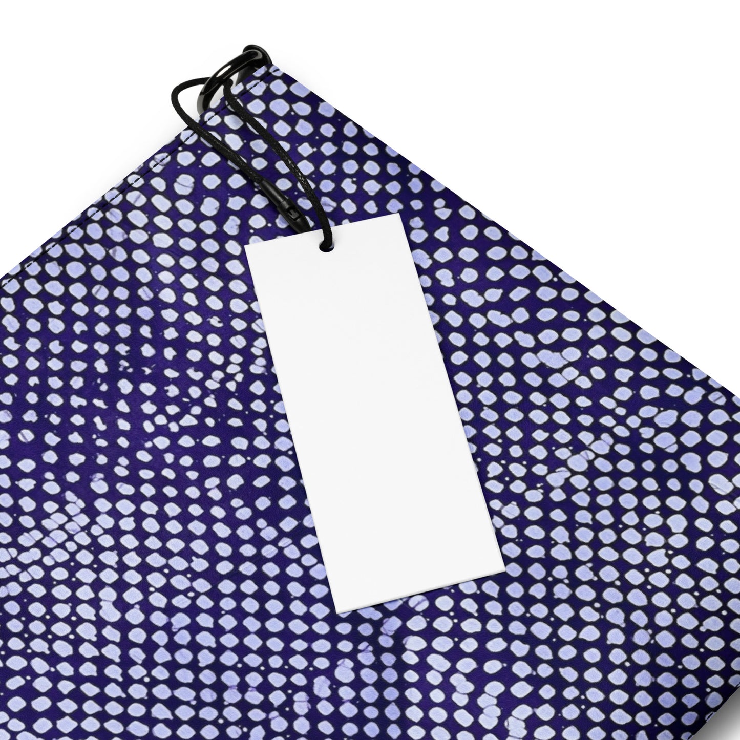 Purple And White Polka Dots Adire Crossbody Bag