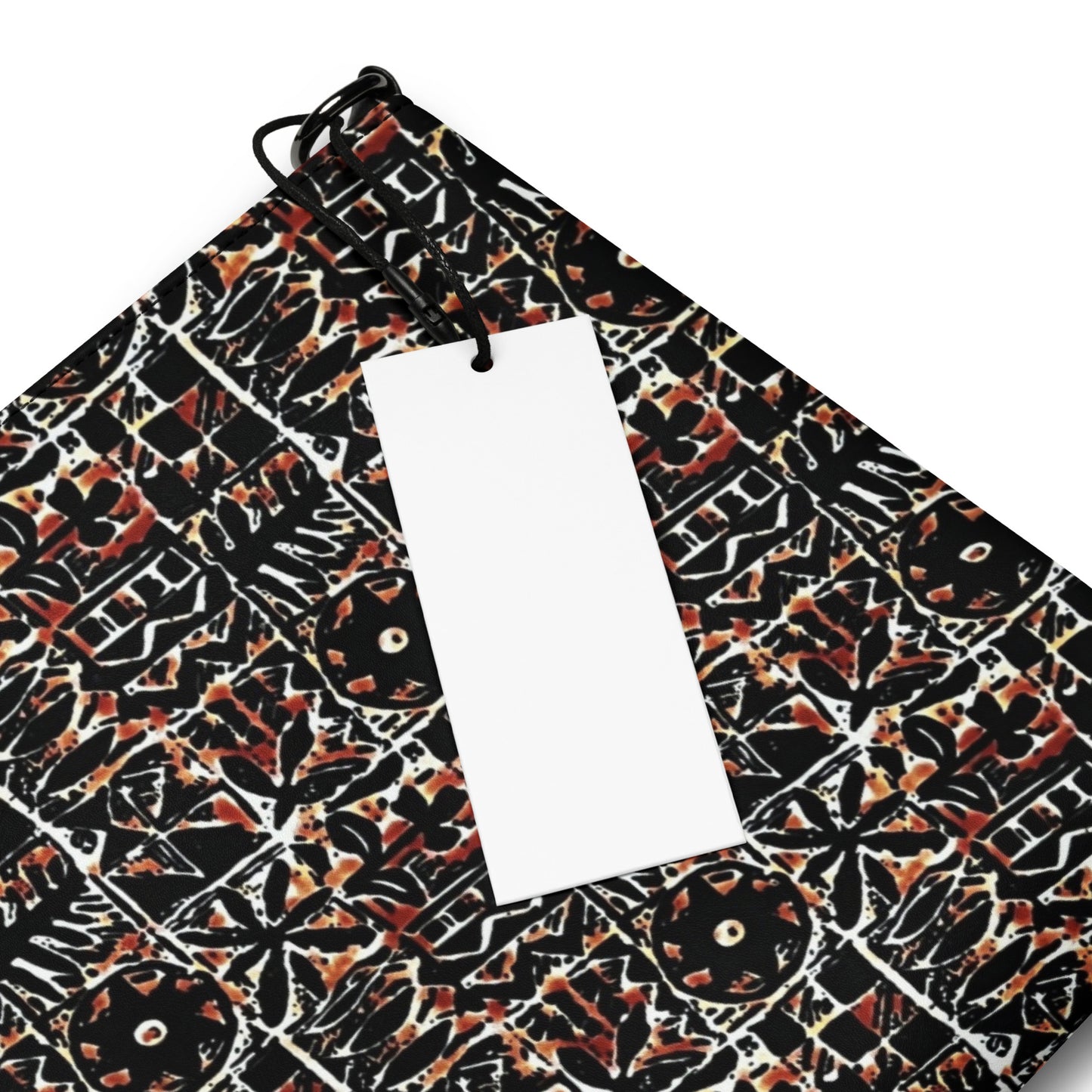 Red Black Abstract Pattern Crossbody Bag