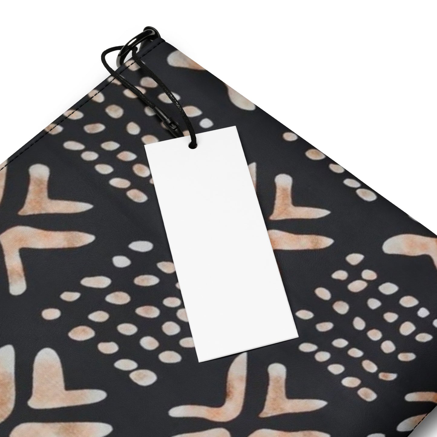 Brown Abstract Square Ankara Crossbody Bag