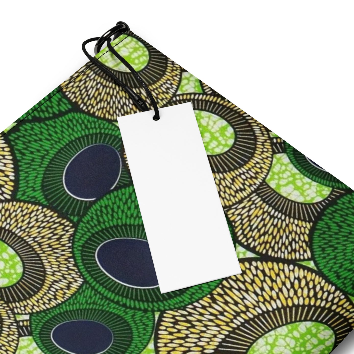 Green Oval Ankara Crossbody Bag