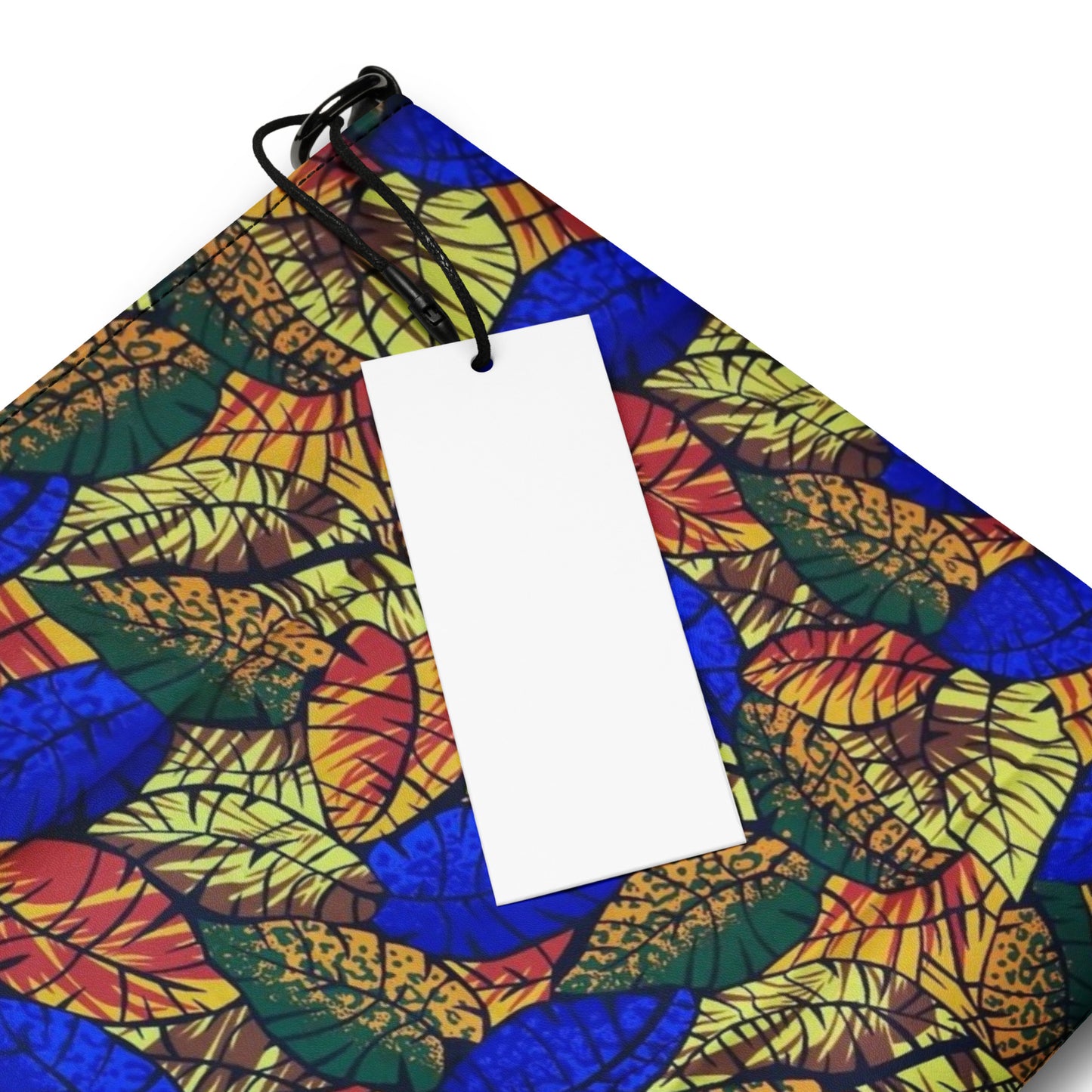 Multicolour Blue Leaf Ankara Crossbody Bag