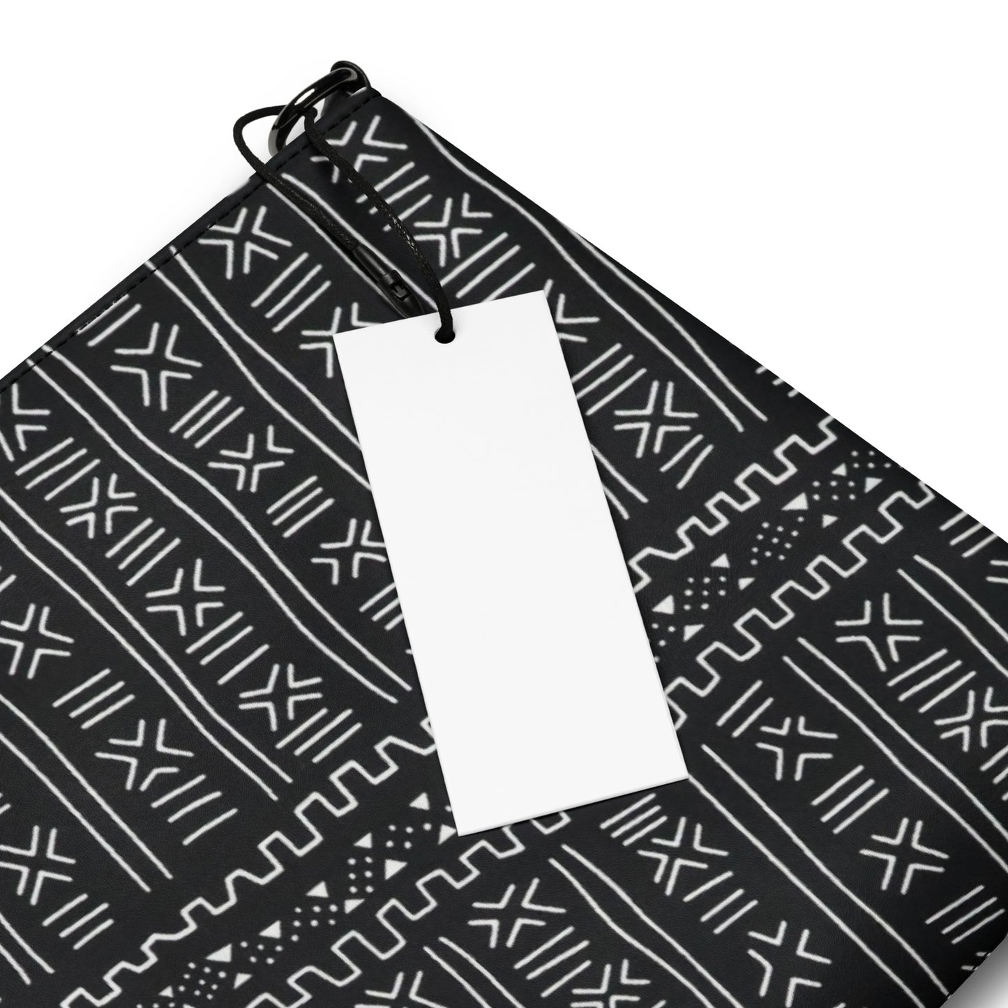 Black White Bogolan African Print Ankara Crossbody Bag