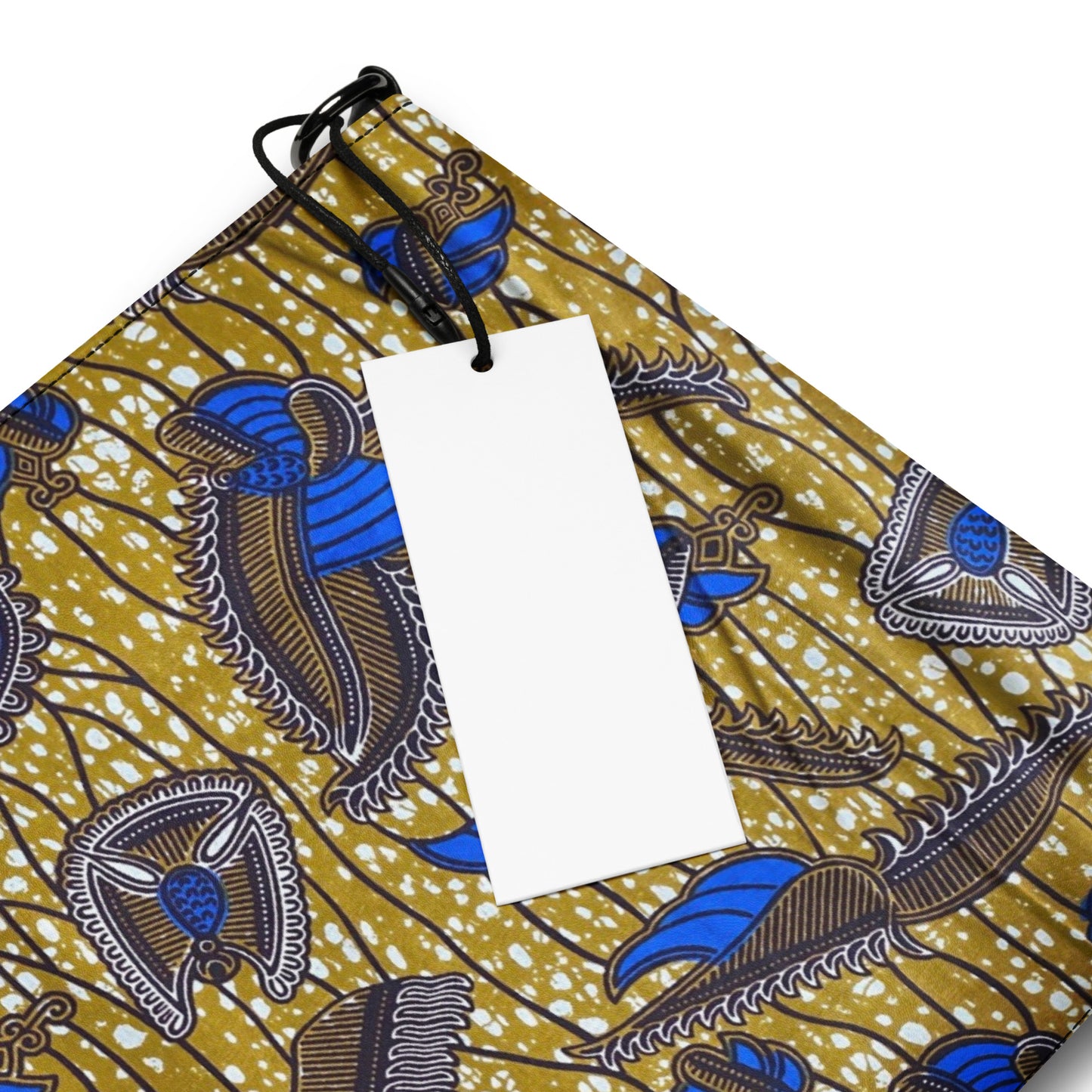 Blue Brown Abstract Ankara Crossbody Bag